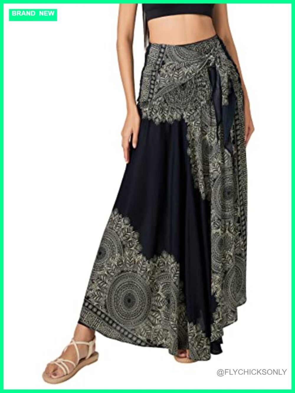 Boho Maxi Skirt Womens Floral Wrap Full Skirt Hippie Summer